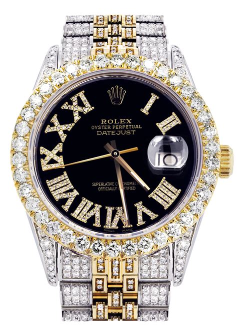 rolex with diamonds men